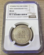 200 złotych Polska NGC MS 62 1974 XXX lat PRL Mapka wysoka nota