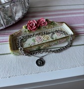 Naszyjnik łańcuszek z medalikiem kolor srebrny