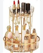 Organizer na kosmetyki i akcesoria, obrotowy, dwupoziomowy 