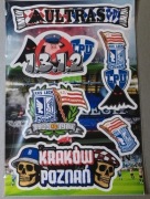 Vlepki arkusz Lech Poznań, Cracovia Kraków, OCU & LPU.