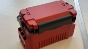 Skrzynka wędkarska duża CZERWONA, siedzisko + gratis