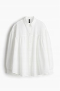 H&M boho bufiaste balonowe rękawy koszula oversize luźna biała klasyczna XS