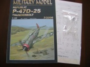 P-47 D-25 Thunderbolt+lasery+kabina ,Military Model 3/2006