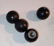 4x uchwyt kulowy stopka gałka meblowy kuchni kolor czarny 25 mm M8