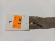 Zamek spiralny spirala kryty 18cm jasny szary