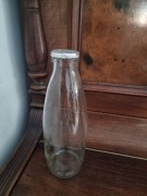 Kolekcjonerska butelka na mleko oryginalny kapsel lata 70-te -OSM Lublin