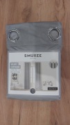 SMUKEE 2-pak welurowych zasłon na przelotkach, SZARE, styl glamour 140x250