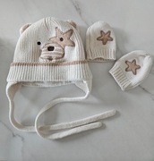 Komplet niemowlęcy czapka i rękawiczki Mayoral Miś
