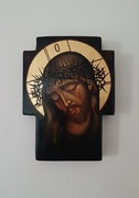 Chrystus ikona złocona ręcznie wykonana Bielecki