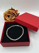 Elegancka #vintage srebrna bransoletka z cyrkoniami+pudełko gratis