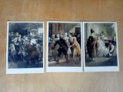 Andriolli ilustracje do poematu "Pan Tadeusz" 3x pocztówki