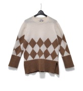 Sweter Wzory Romby Wełna Alpaka Śmietanowy & Other Stories |R. S