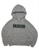 Szara bluza z kapturem packers nba nfa nadruk retro