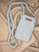 Mała torebka na ramię, etui na telefon,listonoszka jasnoniebieska. 