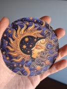 Zestaw podstawek pod kubki,słońce,księżyc gwiazdy