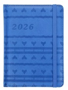 Terminarz 2026 mały tygodniowy kalendarz niebieski gąbka książkowy