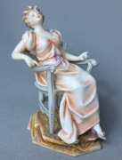 Figurka Damy na Fotelu Rudolstadt Turyngia