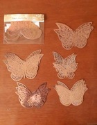 Metaliczne motyle 3D do dekoracji domu ściany pokoju (33 sztuki)