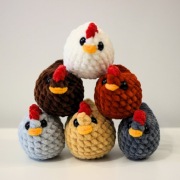 Kurczaki wielkanocne robione na szydełku