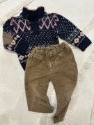 Zestaw spodnie + sweter rozm 86 Rebel George 