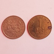 Monety, Kenia 50 centów 1966 i 1 szyling 1998