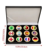 Limitowany zestaw numizmatów z flagami państw MŚ 2026 w piłce nożnej + etui