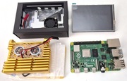 Raspberry Pi 4 model B 4GB  + LCD dotykowy + dwie obudowy + chłodzenie