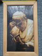 Obraz haftowany Św Jan Paweł II 33x60