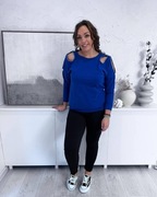 Bluza dopasowana niebieska L/ xl