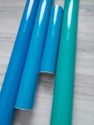 Folia samoprzylepna błękitna i turkusowa połysk. Wyprzedaż. Niska cena.