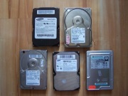 Pakiet bardzo starych Dysków 3,5" sztuk 5  z lat 1996 - 1999