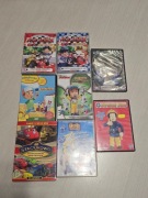 Zestaw plyt DVD dla chłopca: Stacyjkowo, Rajdek, Maniek złota raczka, Bob