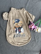 Rozmiar L 37 cm beżowa khaki koszulka dla psa kamizelka bluza lekka