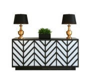 PIĘKNA BIAŁO CZARNO KOMODA - BUFET SUPER FASON