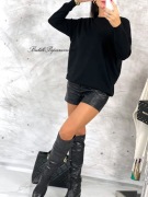 SWETER CLASSIC BASIC ITALY CZARNY