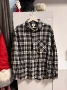 Męska bawełniana koszula w kratkę z kieszonką - H&M rozm. M