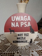 Tabliczka dekoracyjna, ostrzegawcza, metalowa 