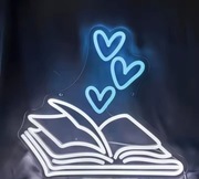 NEON LAMPKA LED KSIĄŻKA CZYTANIE BIBLIOTEKA BOOK NA PREZENT CZYTAĆ