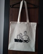 Eko torba ręcznie malowana torba materiałowa na zakupy shopper bag