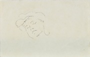 Leopold GOTTLIEB - Szkic głowy śpiącej kobiety