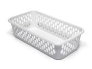 KOSZYK KOSZYCZEK AŻUROWY POJEMNIK PLASTIKOWY BIAŁY 20x10x5 cm