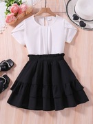 Strój galowy bluzka, spódnica 128/134 