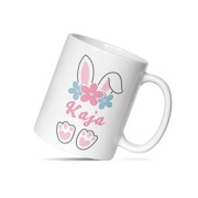 Kubek KRÓLICZEK - Personalizowany z imieniem – idealny prezent! - RÓŻOWY