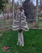 Choinka zawieszka makrama sznurek handmade