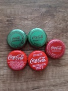 Kapsle Coca-Cola 5 sztuk z różnych krajów Brazylia Armenia Czechy 