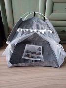 Namiot domek dla pieska kotka szary 