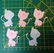 Papierowe scrapki - kotki 5szt.