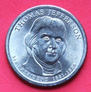 1  Dolar 2007 P r -     USA  Jefferson   Mennica P  stan !!!