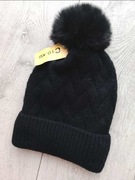 CZAPKI DAMSKIE ZIMOWE Z POMPONEM czapka zimowa ocieplna