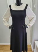 sukienka dla mamy karmiącej czarno beżowa rozmiar M 